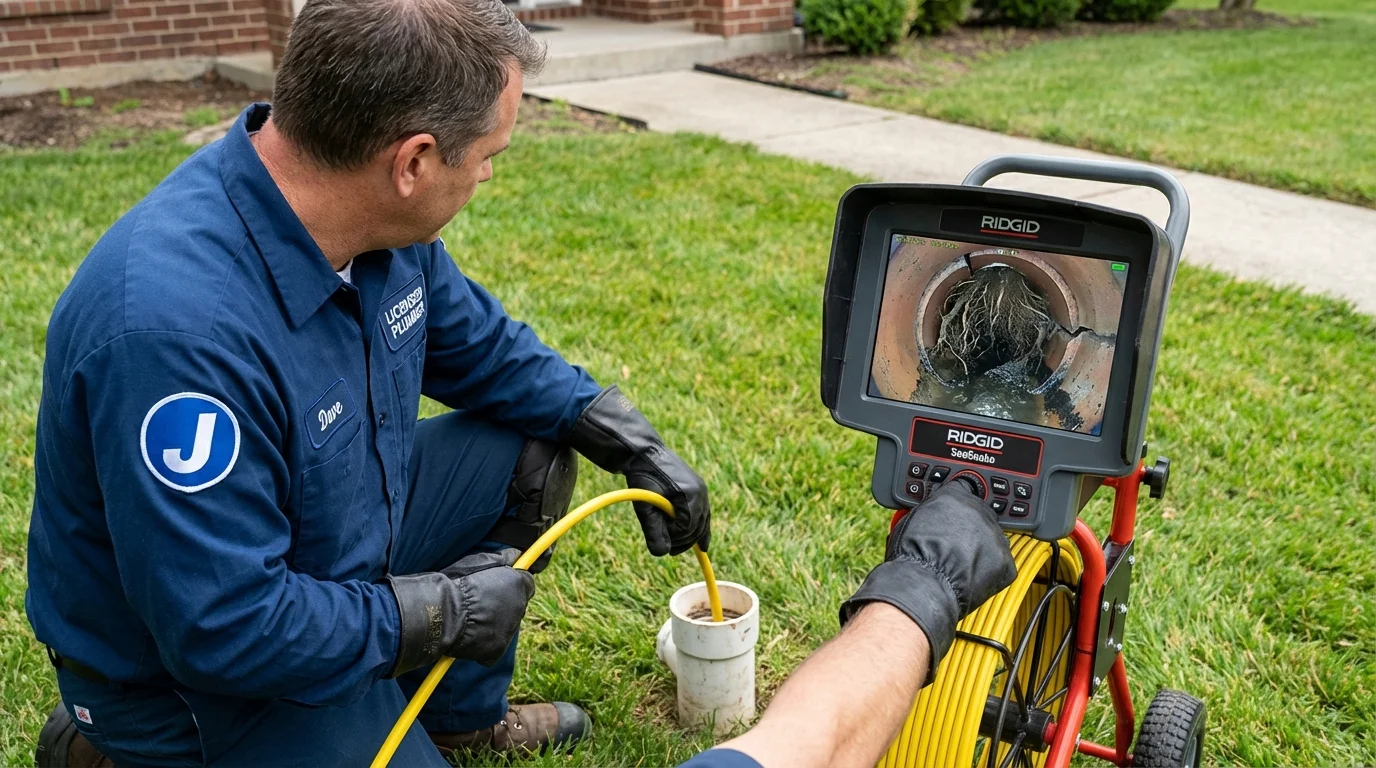 Sewer camera inspection being performed by Johns Plumbing LLC in Artesia